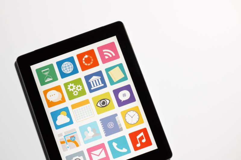 un tablet con diverse app