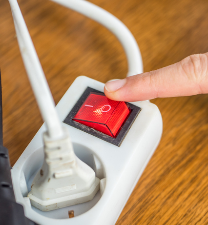 Prise avec bouton on/off