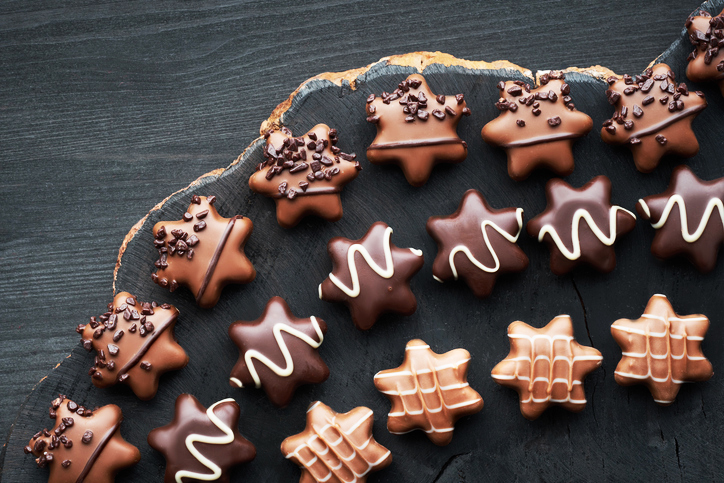 Pralinen in Sternform