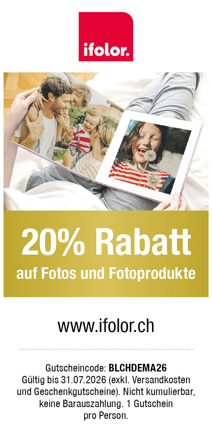 Gutschein: Profitieren Sie von 20% Rabatt auf Fotos und Fotoprodukte bei ifolor.ch