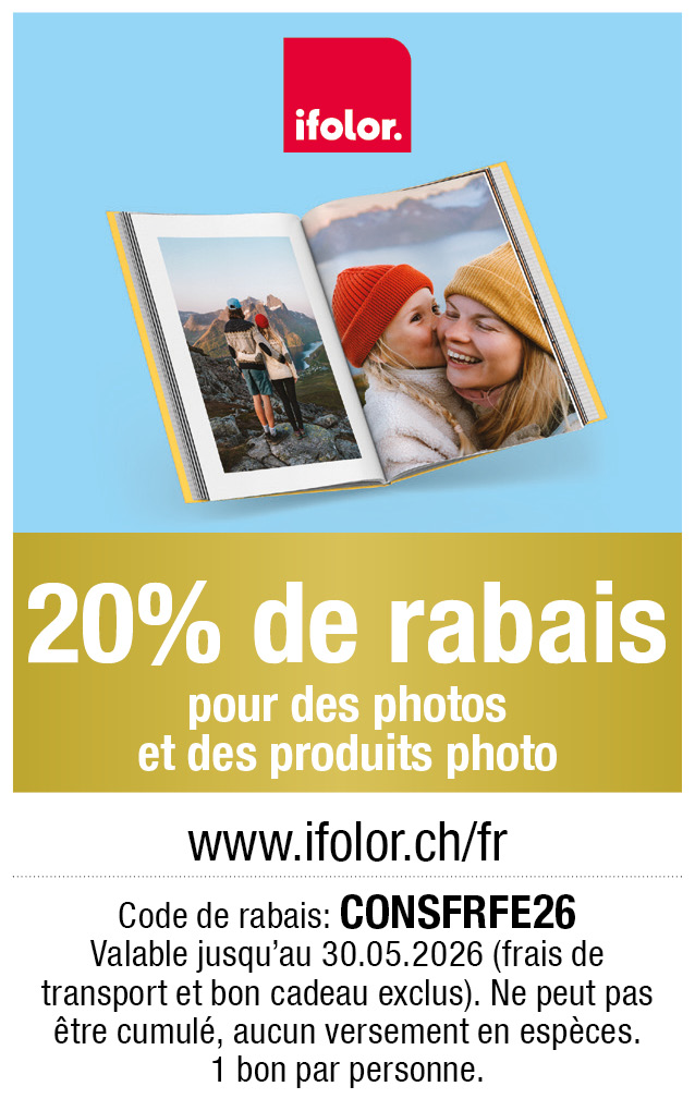 Bon: 20% de rabais pour des photos e des produits photo chez ifolor