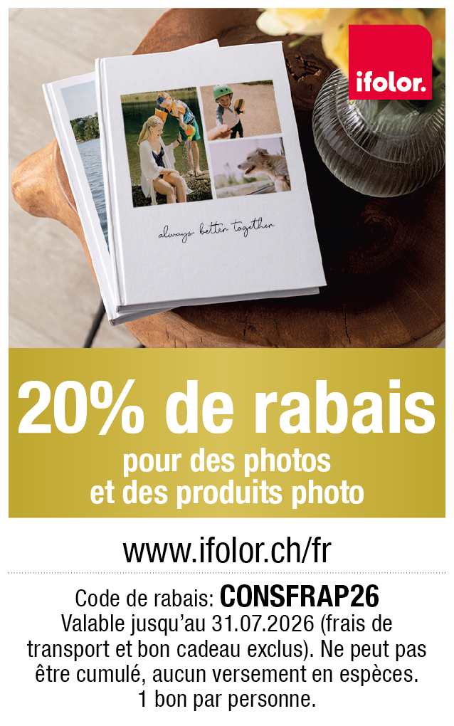 Bon: 20% de rabais pour des photos e des produits photo chez ifolor
