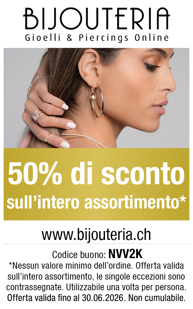 Buono: 50% di sconto sull'intero assortimento da bijouteria.ch