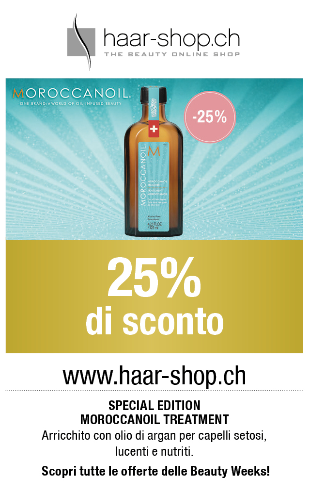 Buono: Sconto di 25% su Special Edition Moroccanoil Treatment da haar-shop.ch