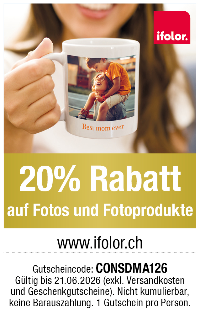 Gutschein: Profitieren Sie von 20% Rabatt auf Fotos und Fotoprodukte bei ifolor.ch
