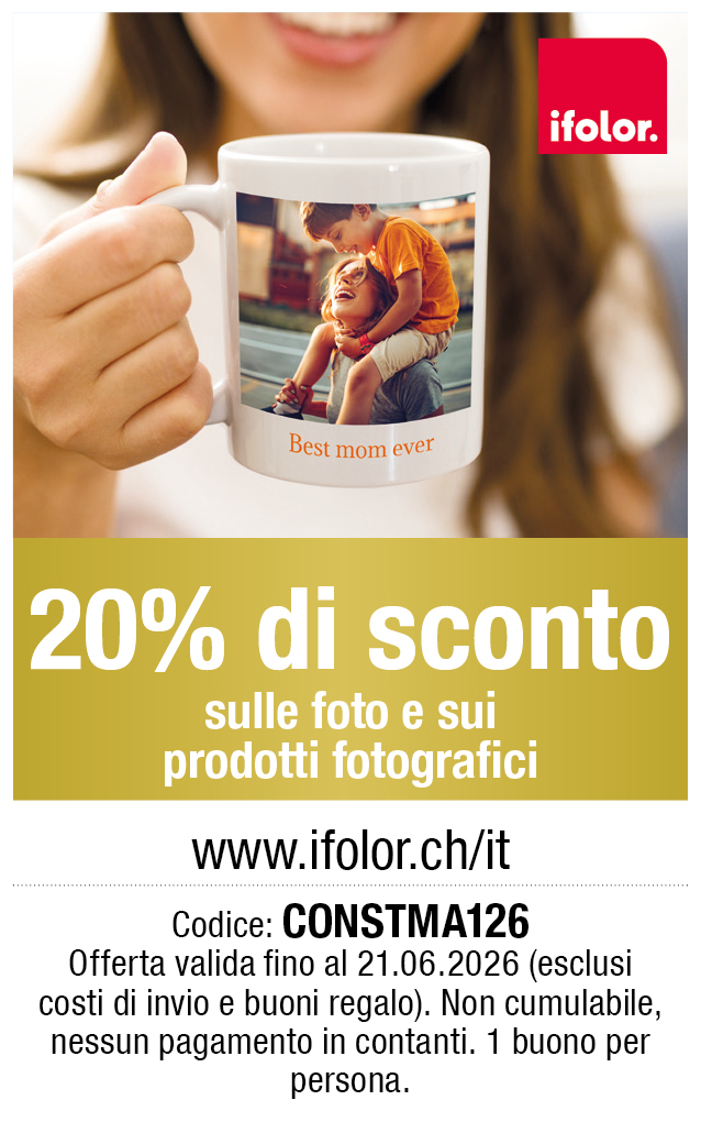 Buono: 20% di sconto sulle foto e sui prodotti fotografici da ifolor.ch