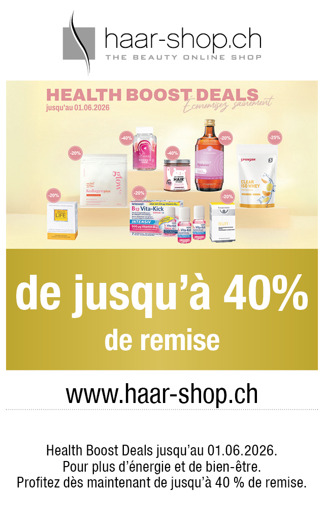 jusqu'à 40% de réduction chez haar-shop.ch