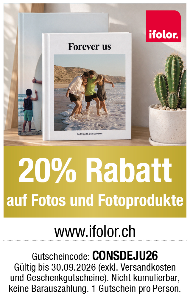 Gutschein: Profitieren Sie von 20% Rabatt auf Fotos und Fotoprodukte bei ifolor.ch