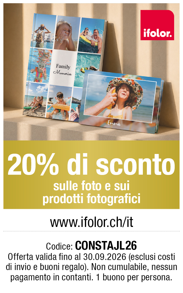 Buono: 20% di sconto sulle foto e sui prodotti fotografici da ifolor.ch
