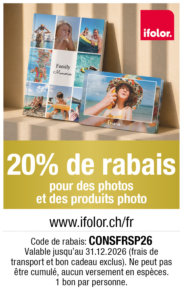 Bon: 20% de rabais pour des photos e des produits photo chez ifolor