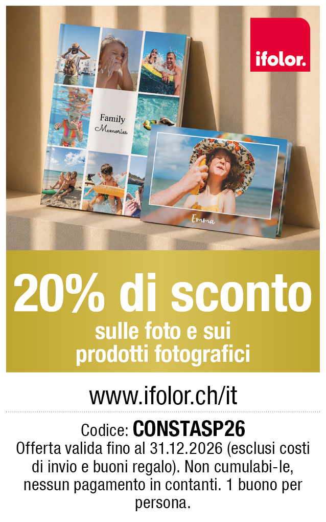 Buono: 20% di sconto sulle foto e sui prodotti fotografici da ifolor.ch